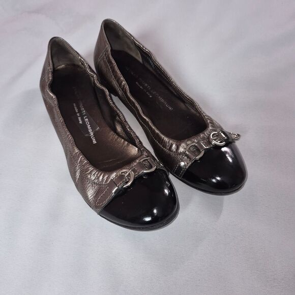 Attilio Giusti Leombruni Shoes - Attilio Giusti Leombruni Metallic and Black Flats